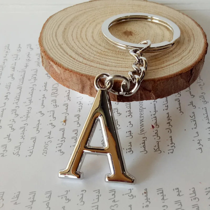 Metal DIY A-Z Letters key Chain