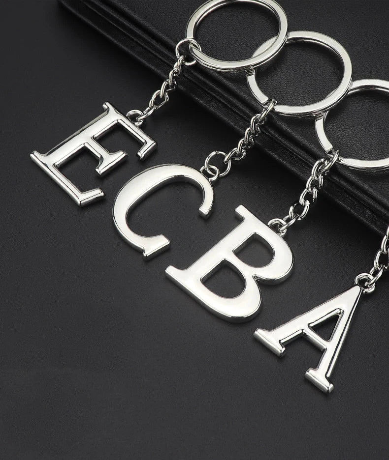 Metal DIY A-Z Letters key Chain
