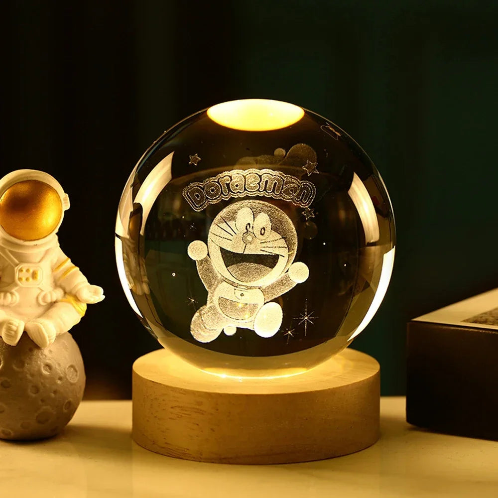 3D Crystal Ball Stitch Pikachu Doraemon
