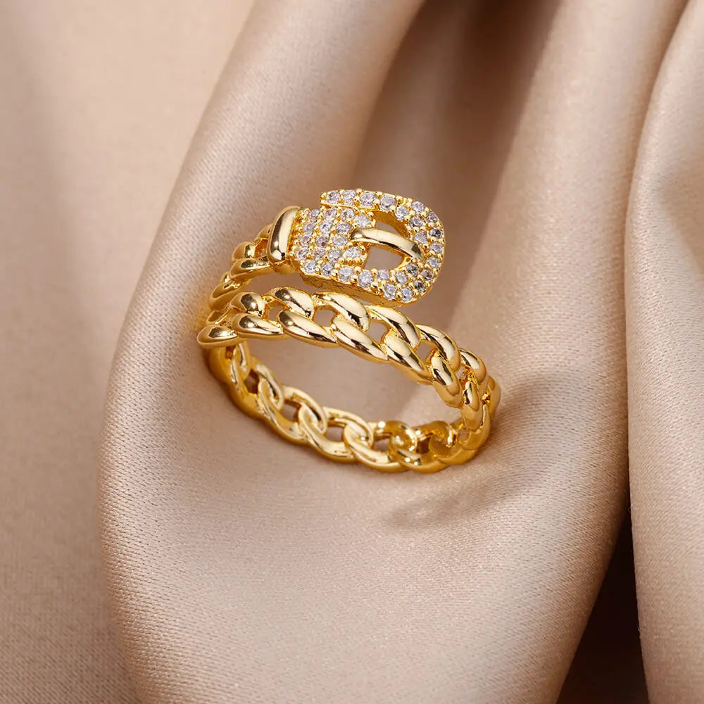 Gold Color Stainless Steel Rings