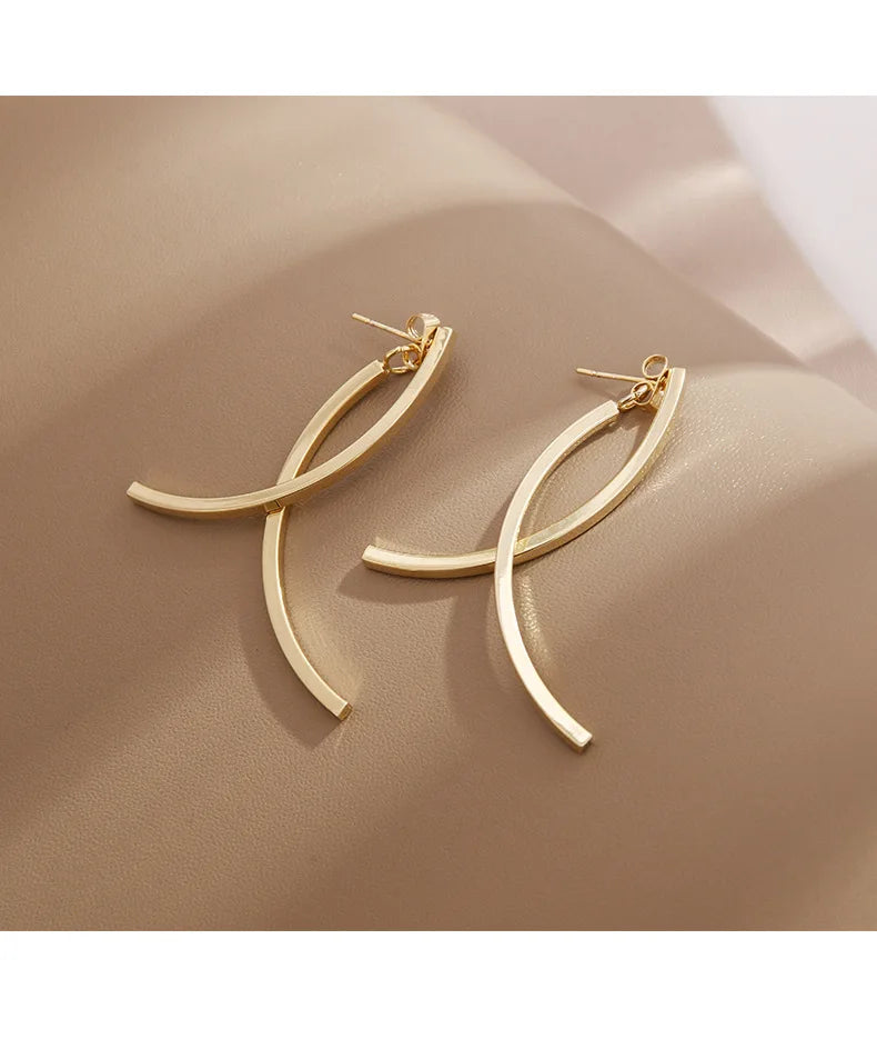 1 Pair Stainless Steel Earrings Trend Hip Hop
