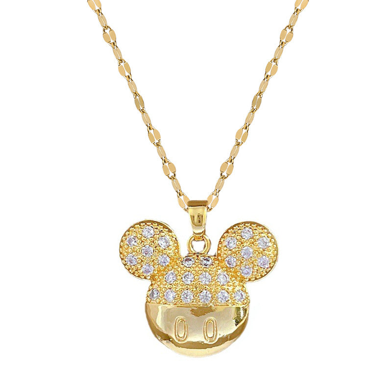 Cartoon Disney with Zircon Necklace
