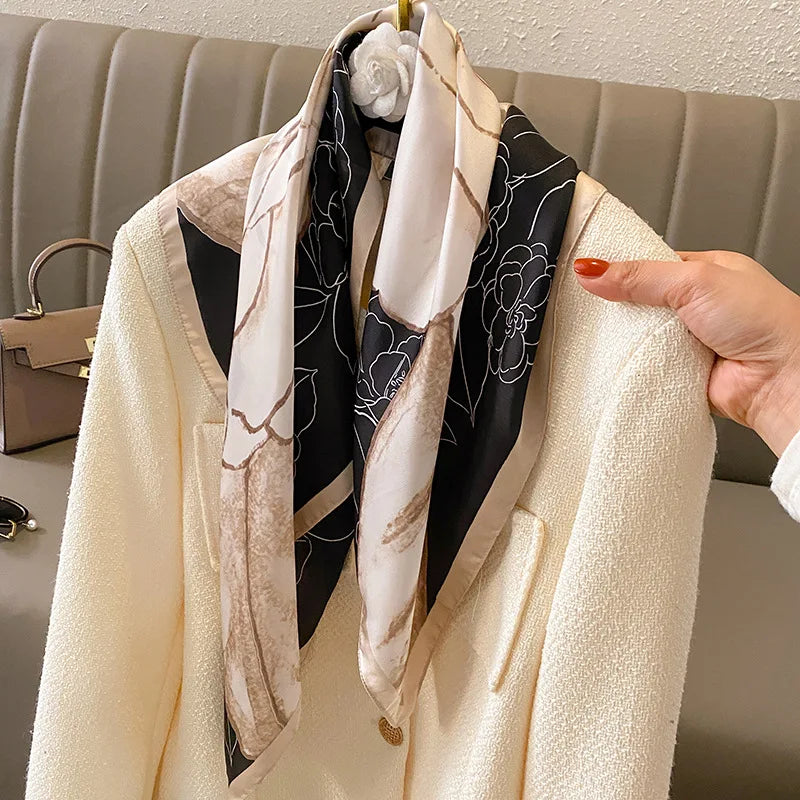 Luxury Silk Square Scarf 
Soft Satin Horse Hairband