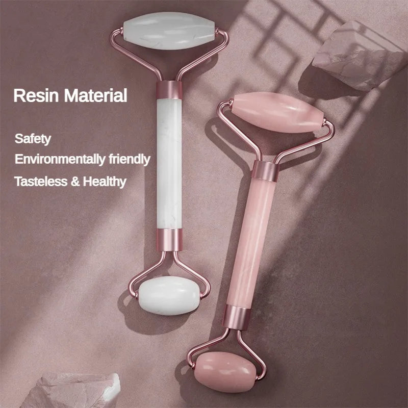 2Pcs Face Massager Roller Guasha 
Board Resin Scraper Wrinkle Remover