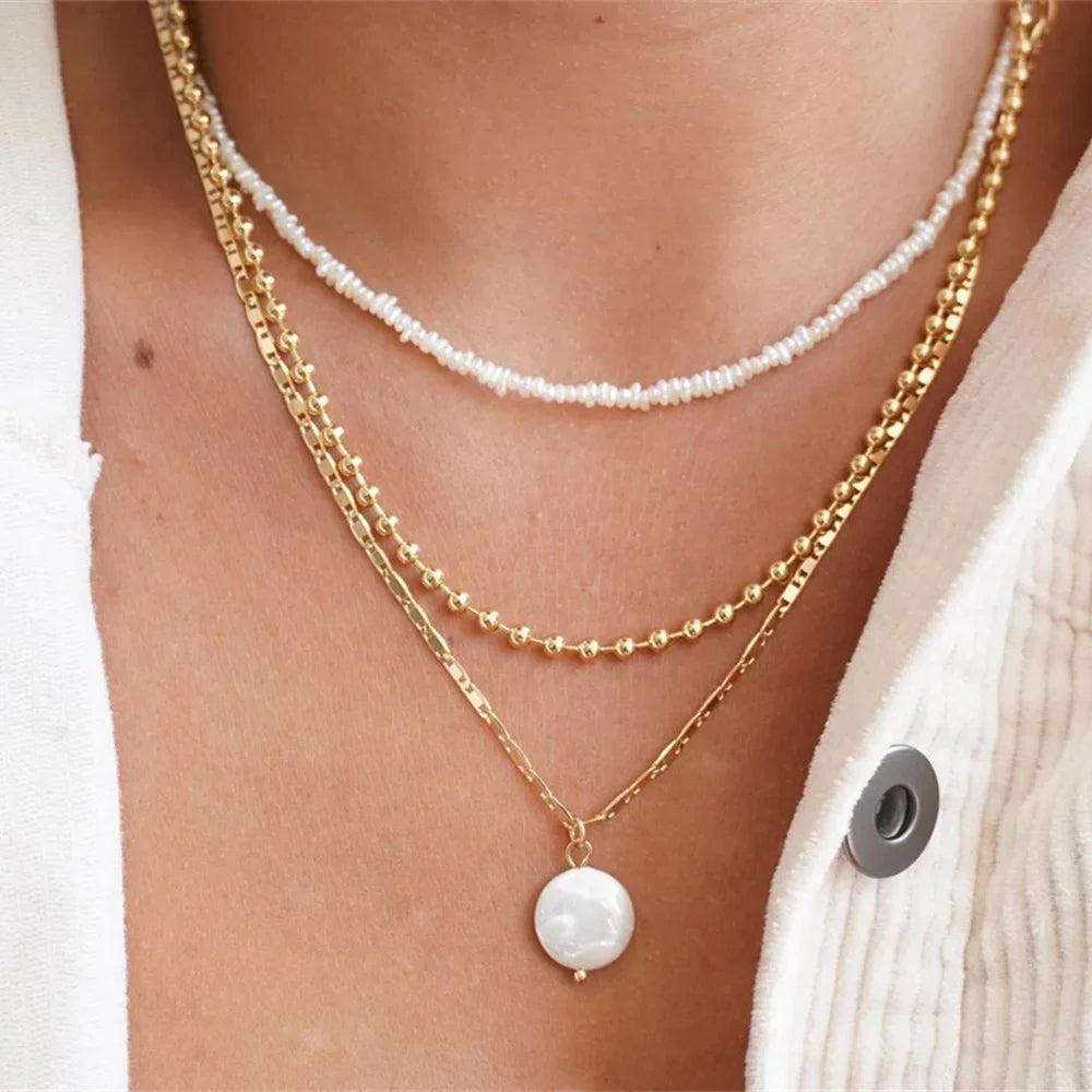 Punk Gold-plate  Head Portrait Coin Pendant Necklace