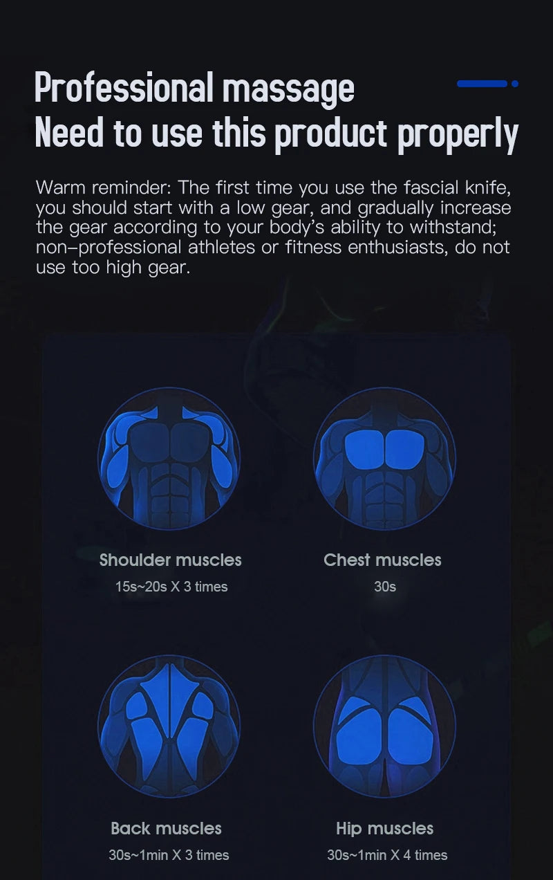 Electric Fascia Massager Body Scraping Microcurrent Vibration