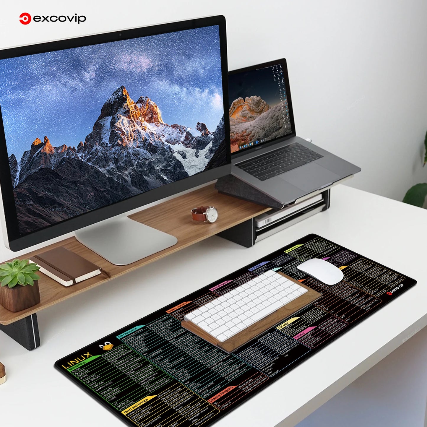 EXCO Linux Commands Line Large Mouse Pad