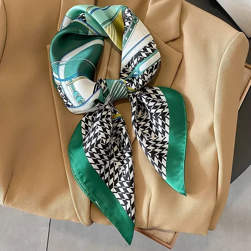 Luxury Silk Square Scarf 
Soft Satin Horse Hairband