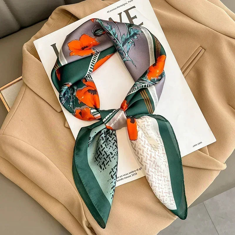 Luxury Silk Square Scarf 
Soft Satin Horse Hairband