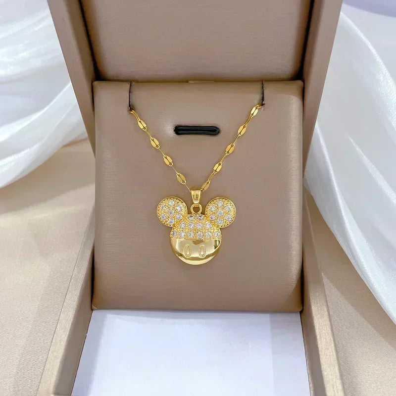 Cartoon Disney with Zircon Necklace