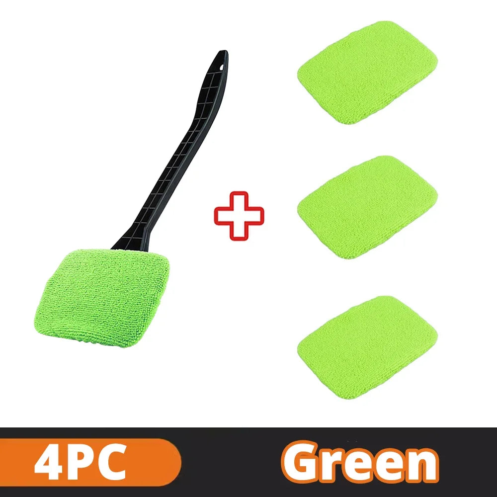 Car Window Cleaner Brush Kit Microfiber