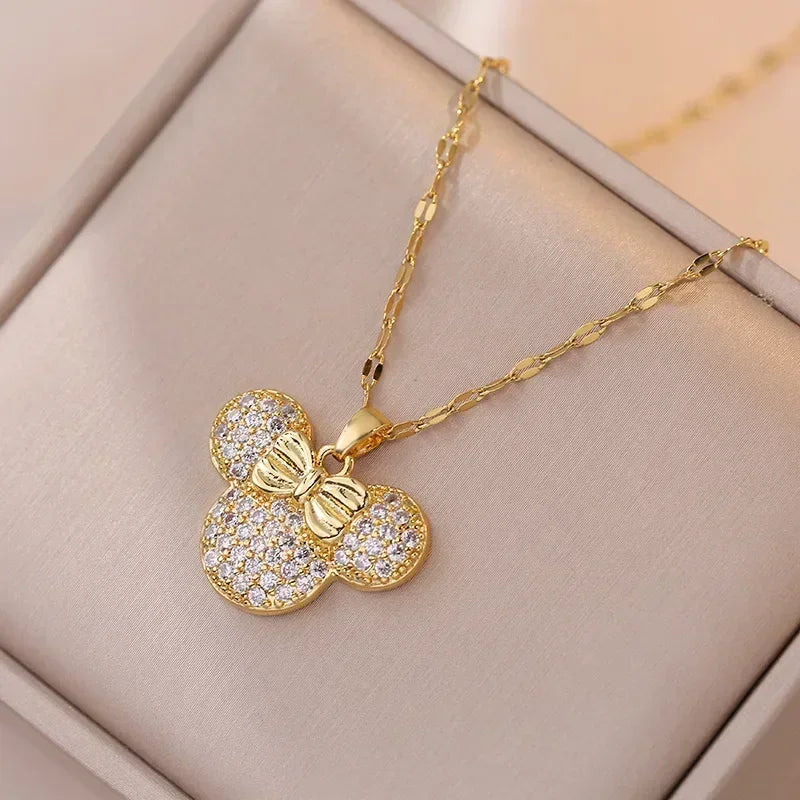 Cartoon Disney with Zircon Necklace