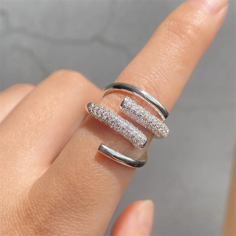 Fashion Punk Cubic Zirconia Ring