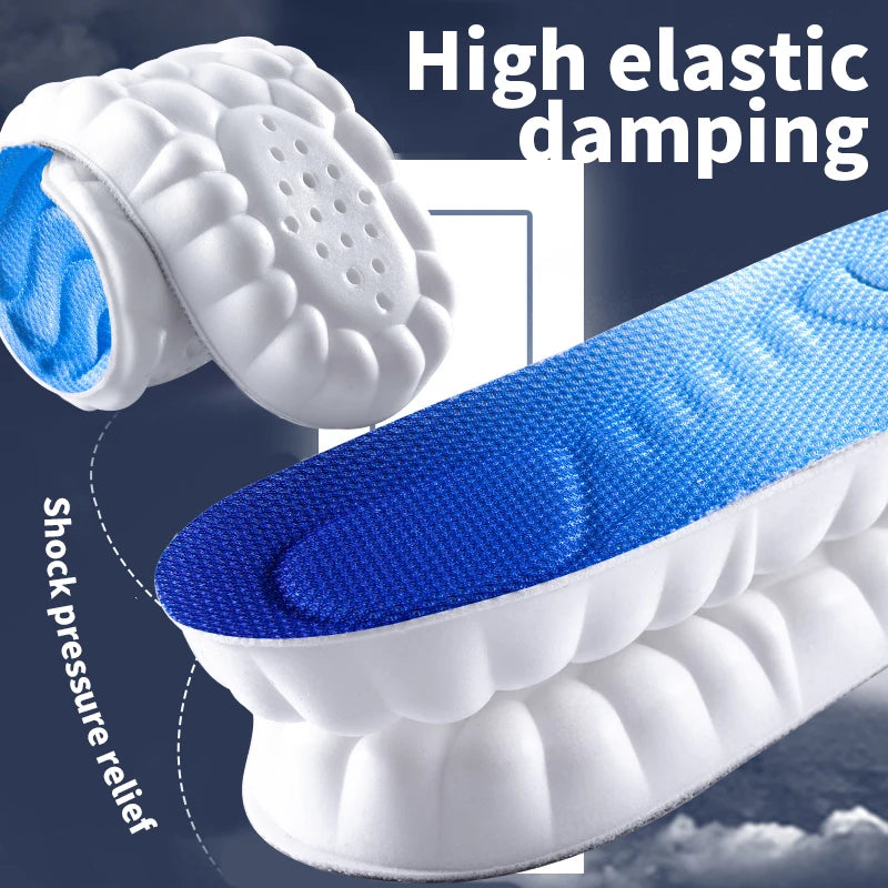 Soft Breathable Shock Absorption  4D Cloud Technology Sports Insoles