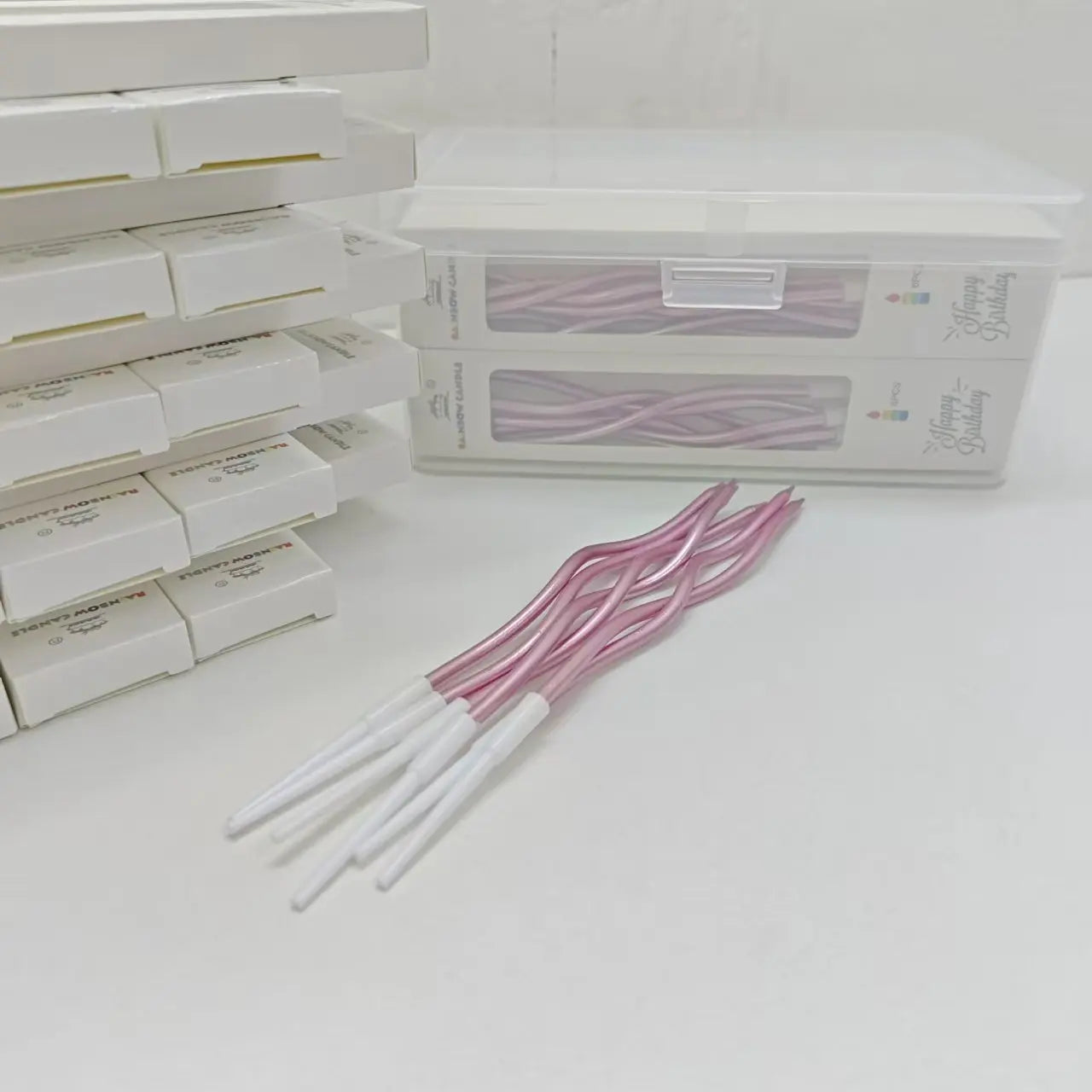 6/120/96Pcs Curved Cake Candles Birthday Baby