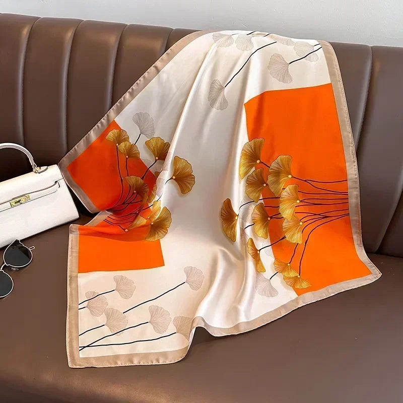Luxury Silk Square Scarf 
Soft Satin Horse Hairband