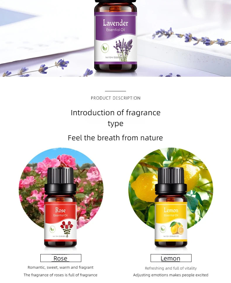 18 Flavors Essential Oils for Aroma Diffuser , Humidifier