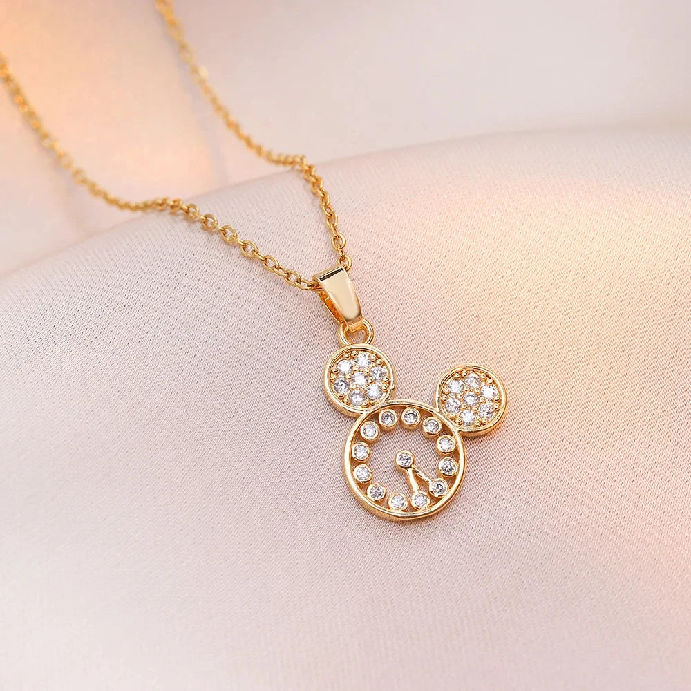 Cartoon Disney with Zircon Necklace
