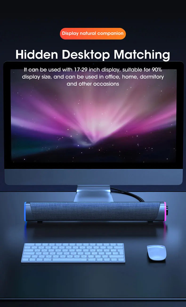 4D Computer Speaker Bar Stereo Sound Subwoofer