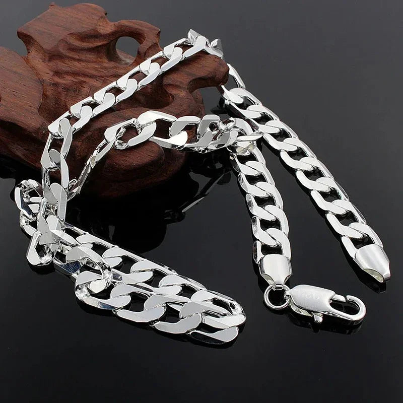 Silver Necklace For Men's women 16/18/20/22/24 Inches