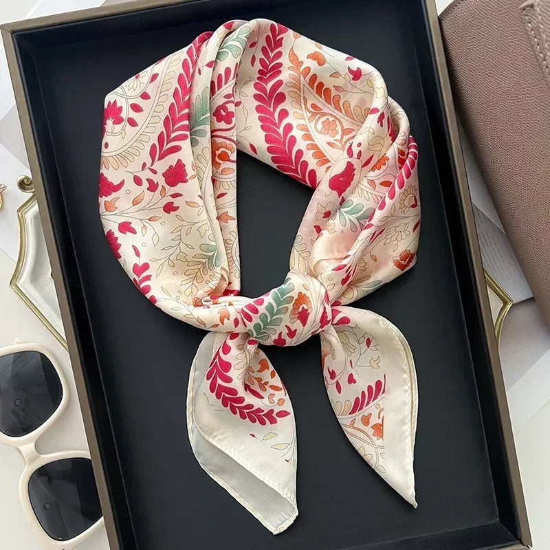 Luxury Silk Square Scarf 
Soft Satin Horse Hairband