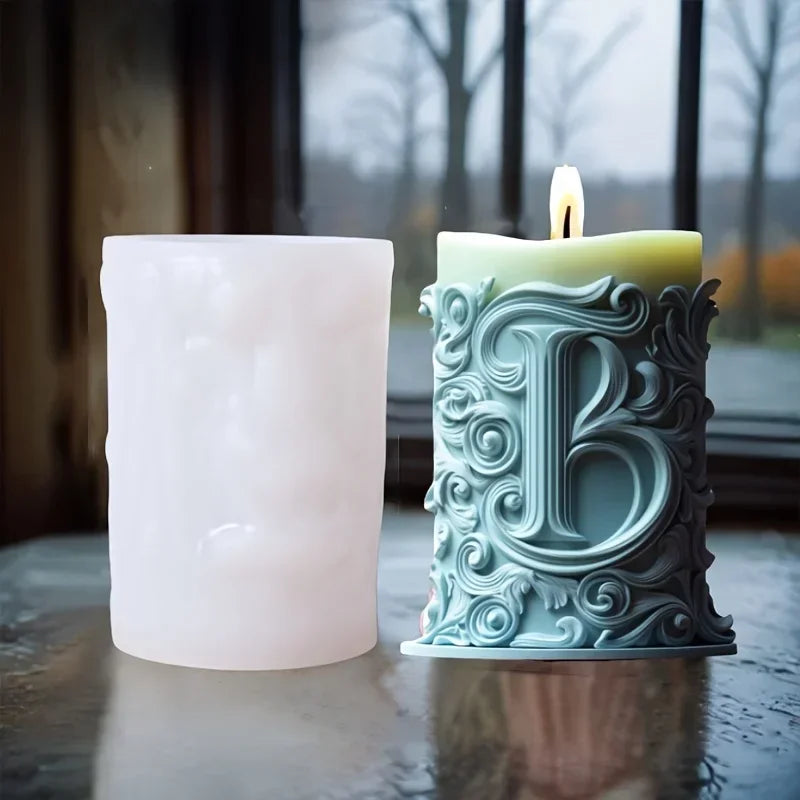 Blooming peony flower relief cylindrical candle silicone mold flower cylinder resin silicone mould Blooming peony gypsum molds