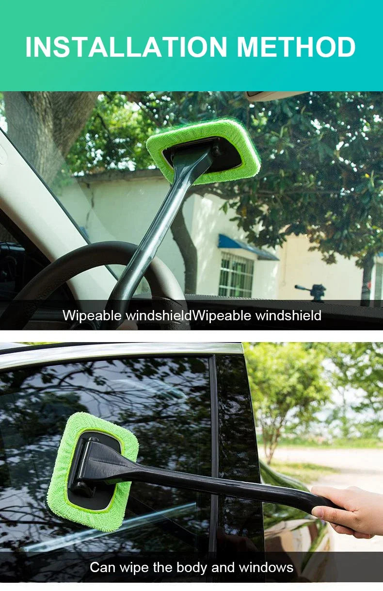 Car Window Cleaner Brush Kit Microfiber