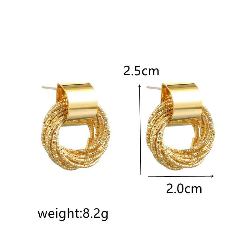 Retro Metal Gold Earrings