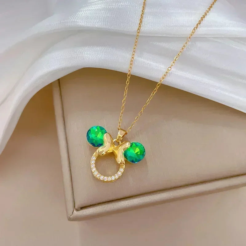 Cartoon Disney with Zircon Necklace