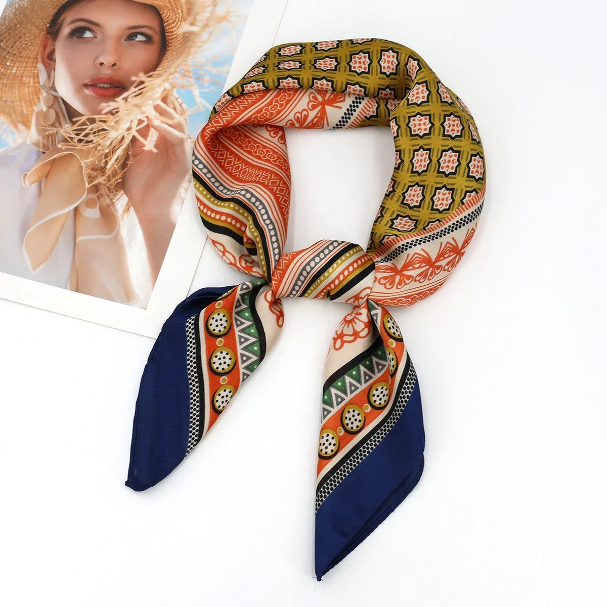 Luxury Silk Square Scarf 
Soft Satin Horse Hairband
