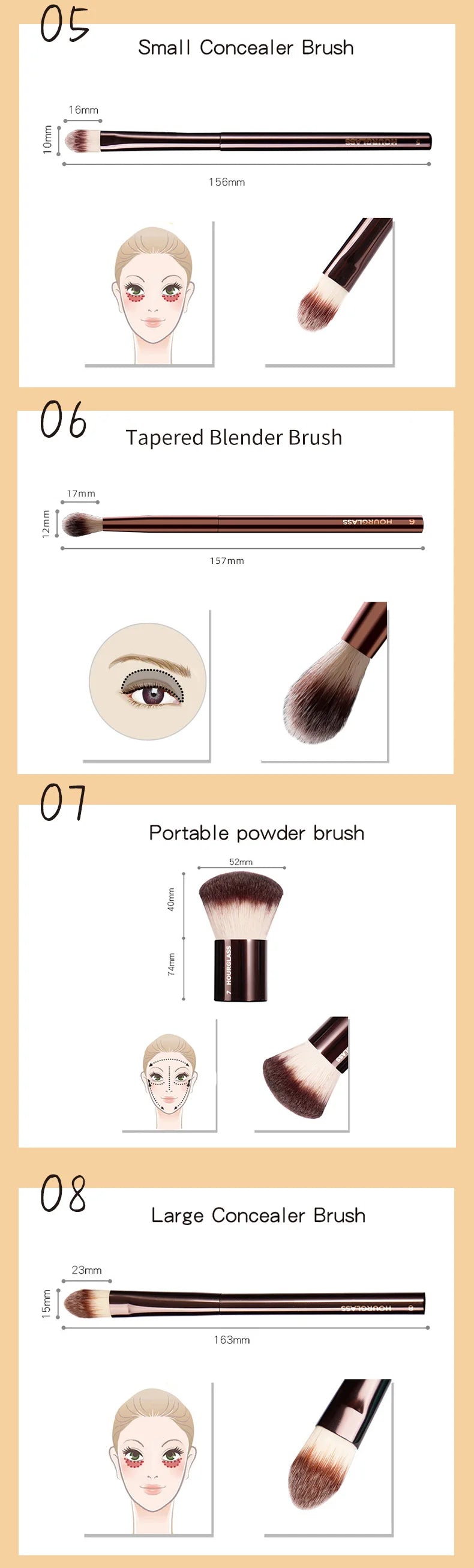 Hourglass Makeup Brushes