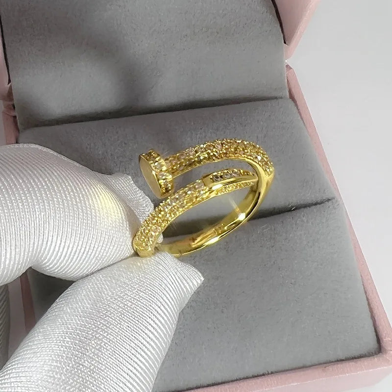 Fashion Punk Cubic Zirconia Ring