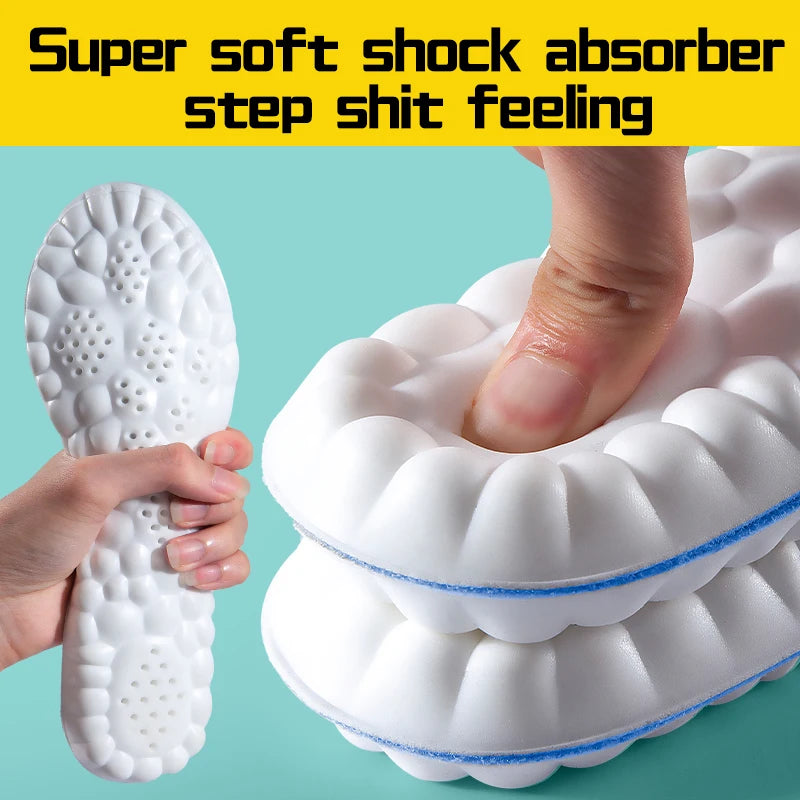 Soft Breathable Shock Absorption  4D Cloud Technology Sports Insoles