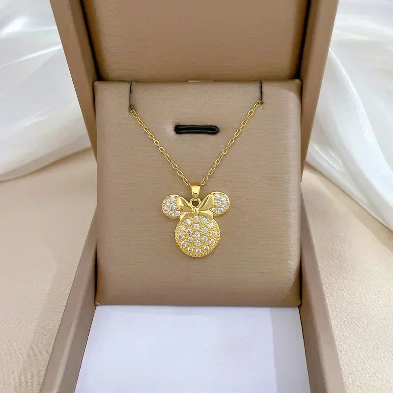 Cartoon Disney with Zircon Necklace