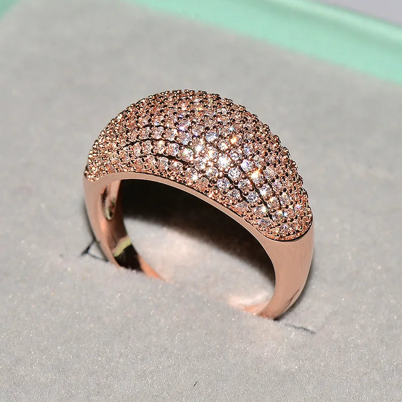 Real 18k Gold Luxury Full Diamond Fine Jewelry