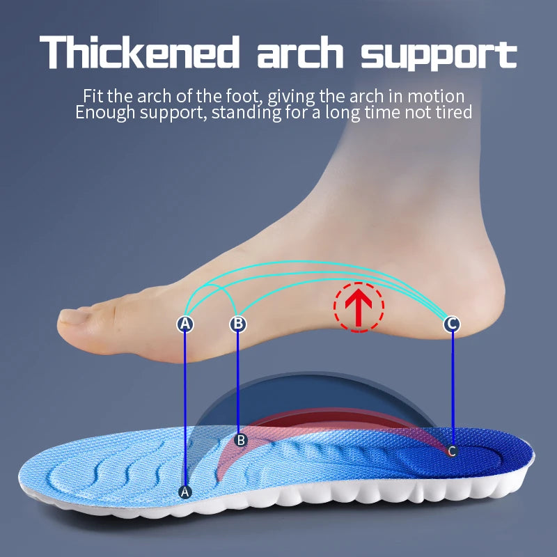 Soft Breathable Shock Absorption  4D Cloud Technology Sports Insoles