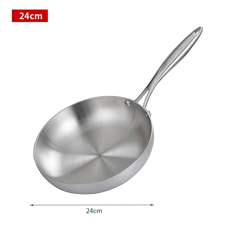 304 Stainless Steel Frying Pan, Non Stick
