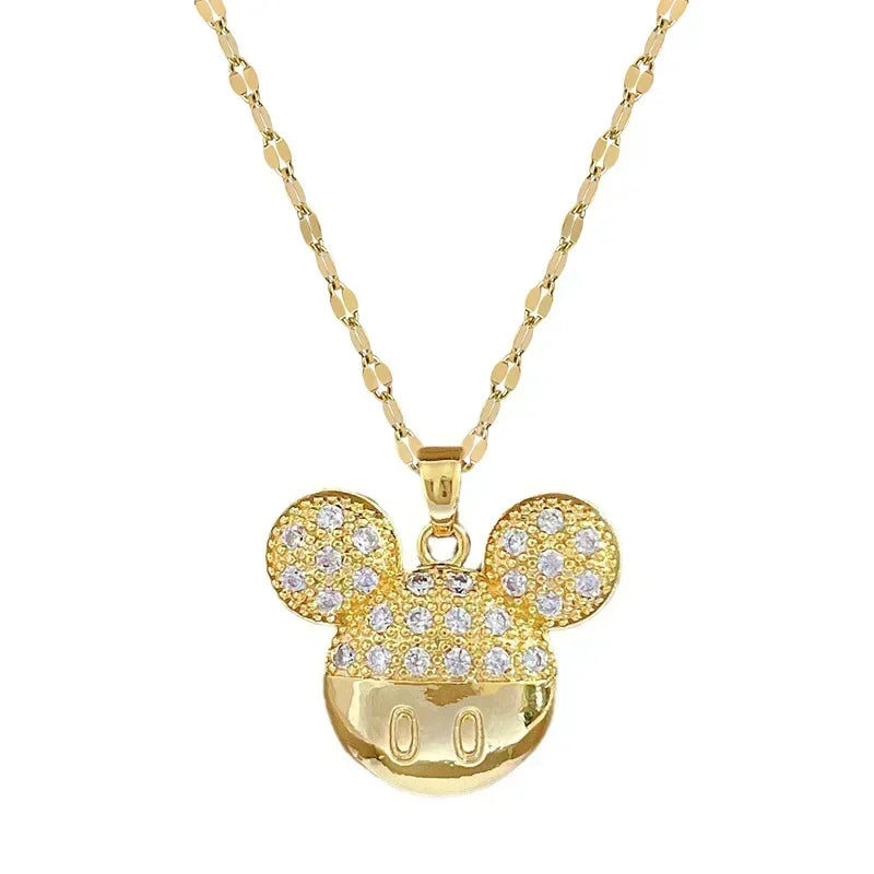 Cartoon Disney with Zircon Necklace