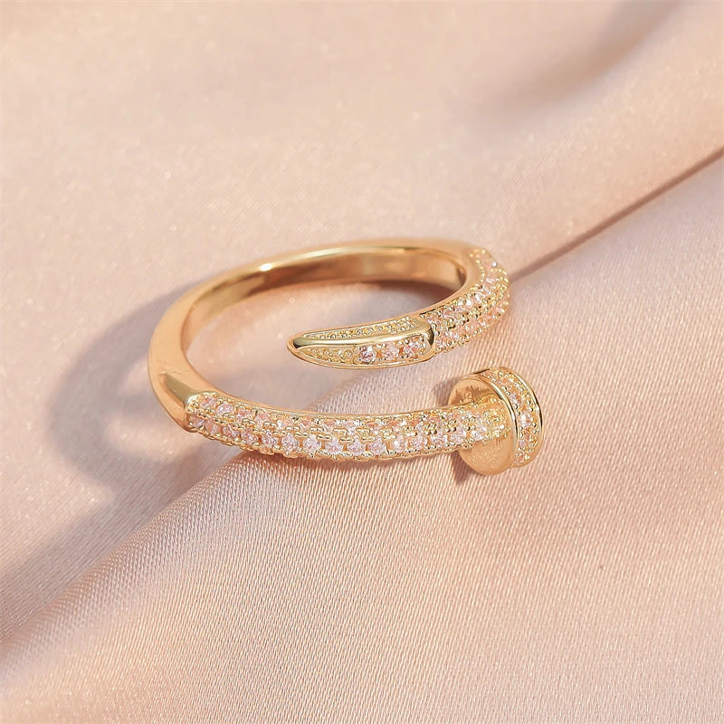 Fashion Punk Cubic Zirconia Ring