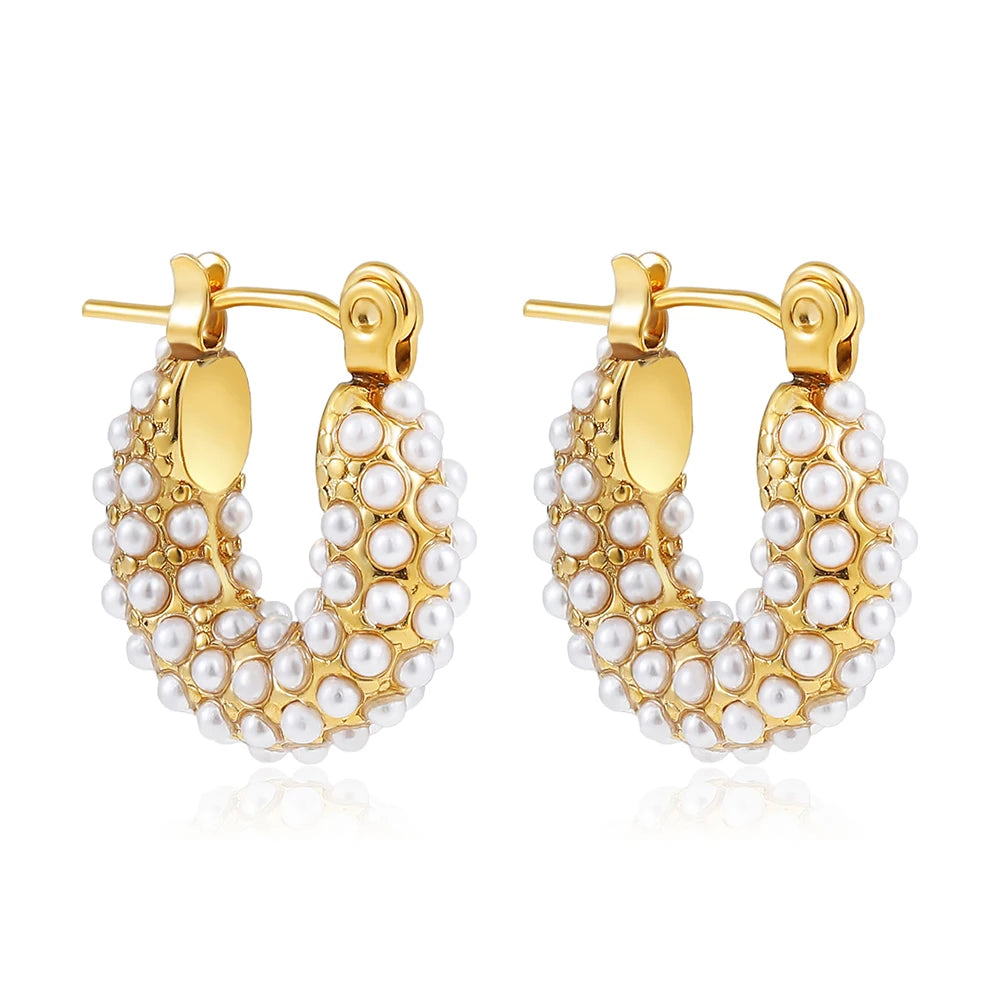 Fashion CZ Zircon Round Huggie Hoop Earrings