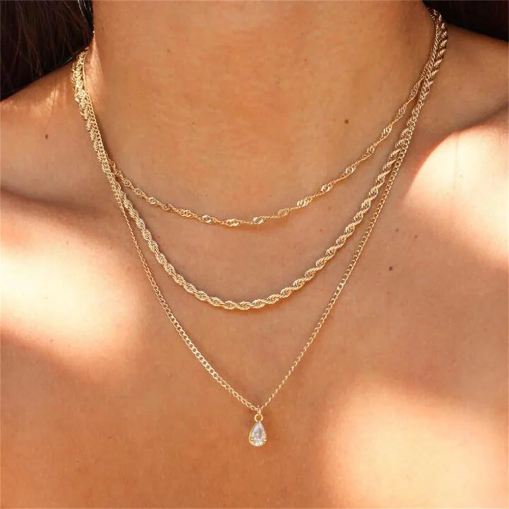 Punk Gold-plate  Head Portrait Coin Pendant Necklace