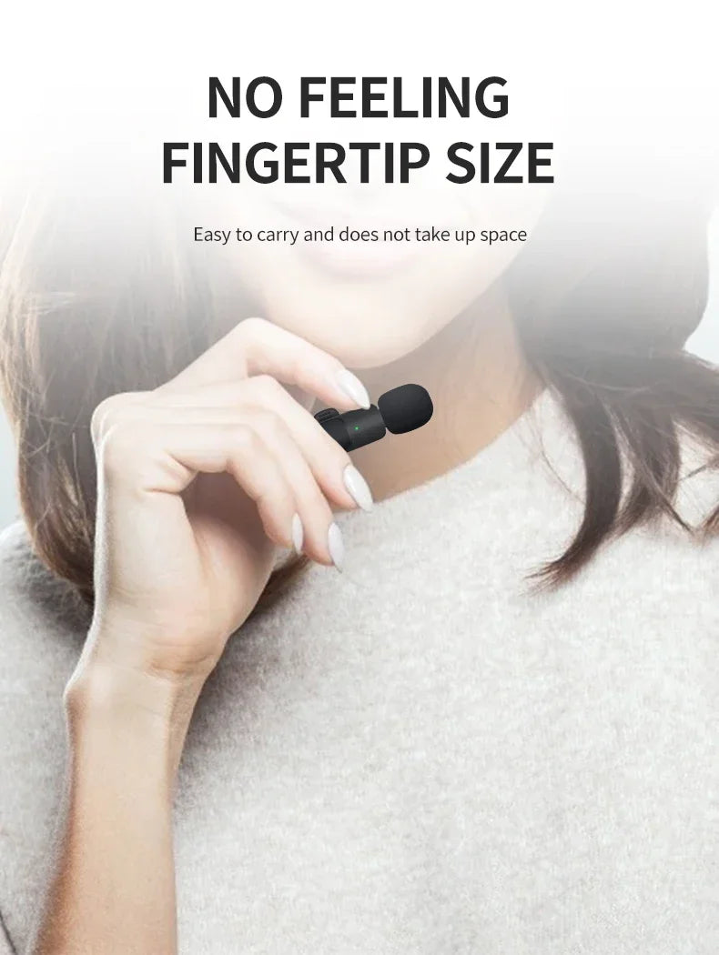 Wireless Lavalier Mic Audio Video Recording microphone