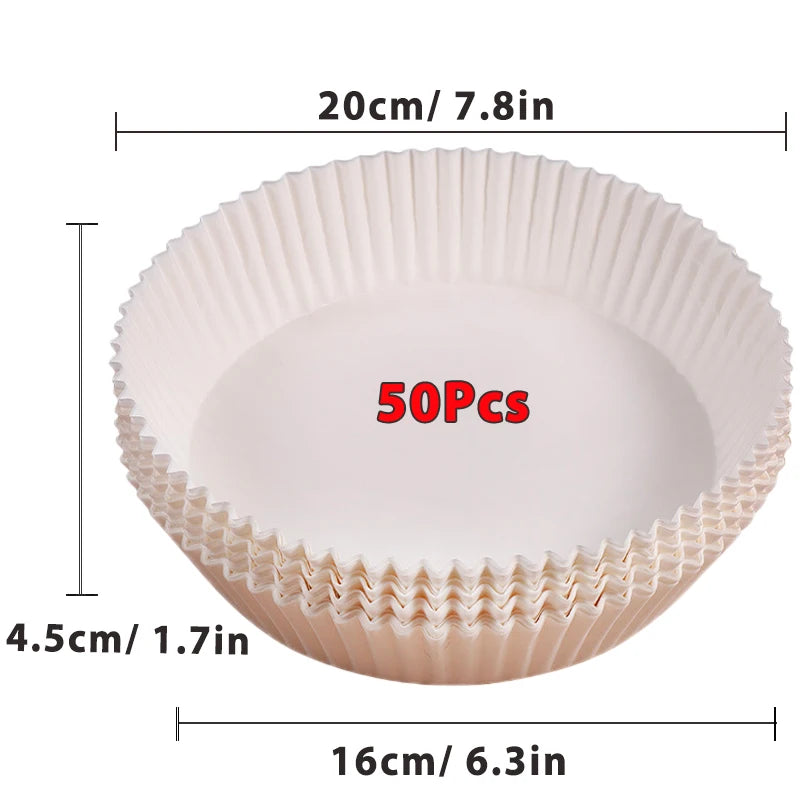 50/100Pcs Air Fryer Disposable Paper Non-Stick