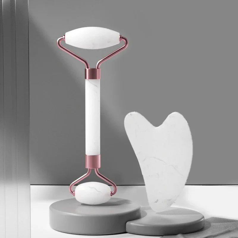 2Pcs Face Massager Roller Guasha 
Board Resin Scraper Wrinkle Remover