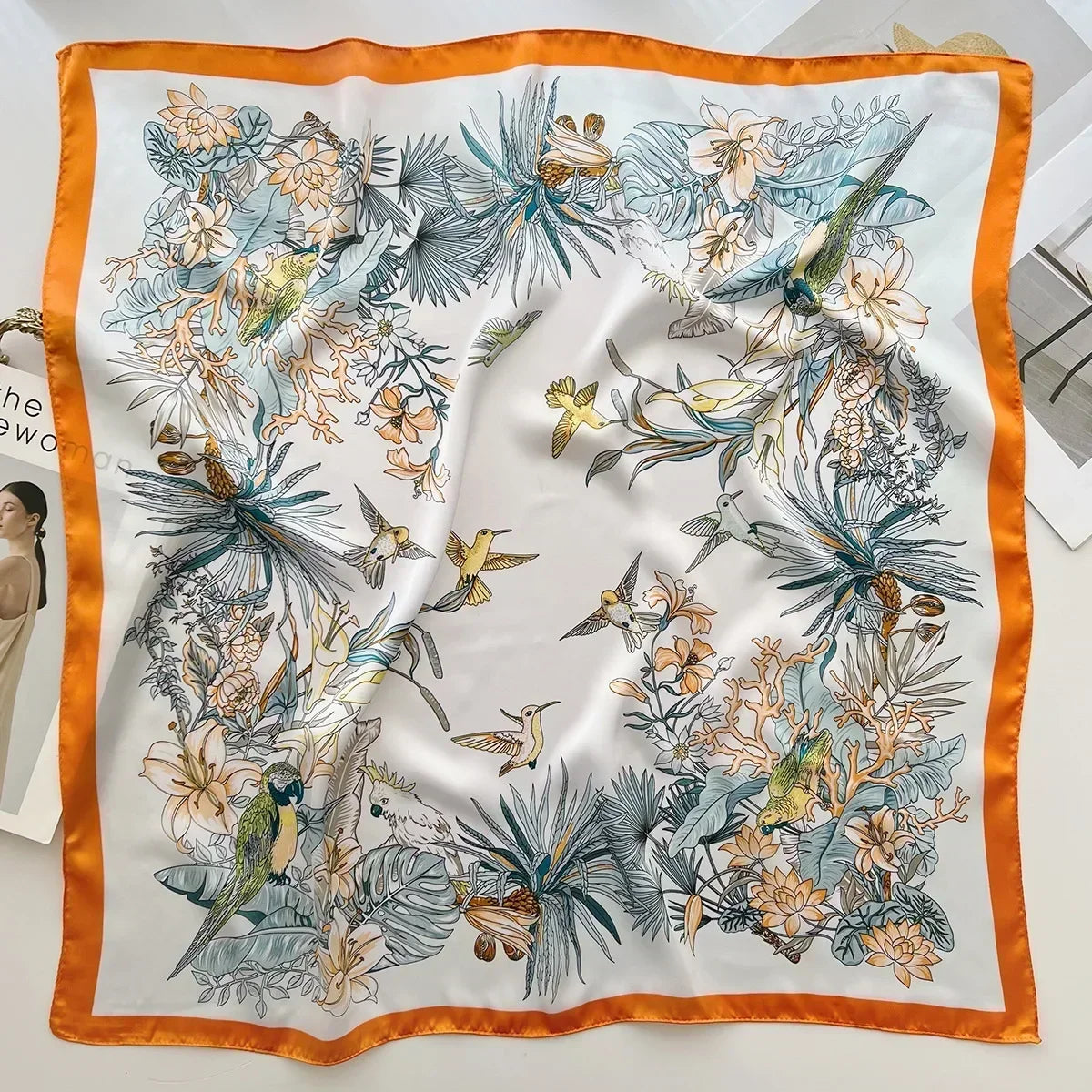 Luxury Silk Square Scarf 
Soft Satin Horse Hairband