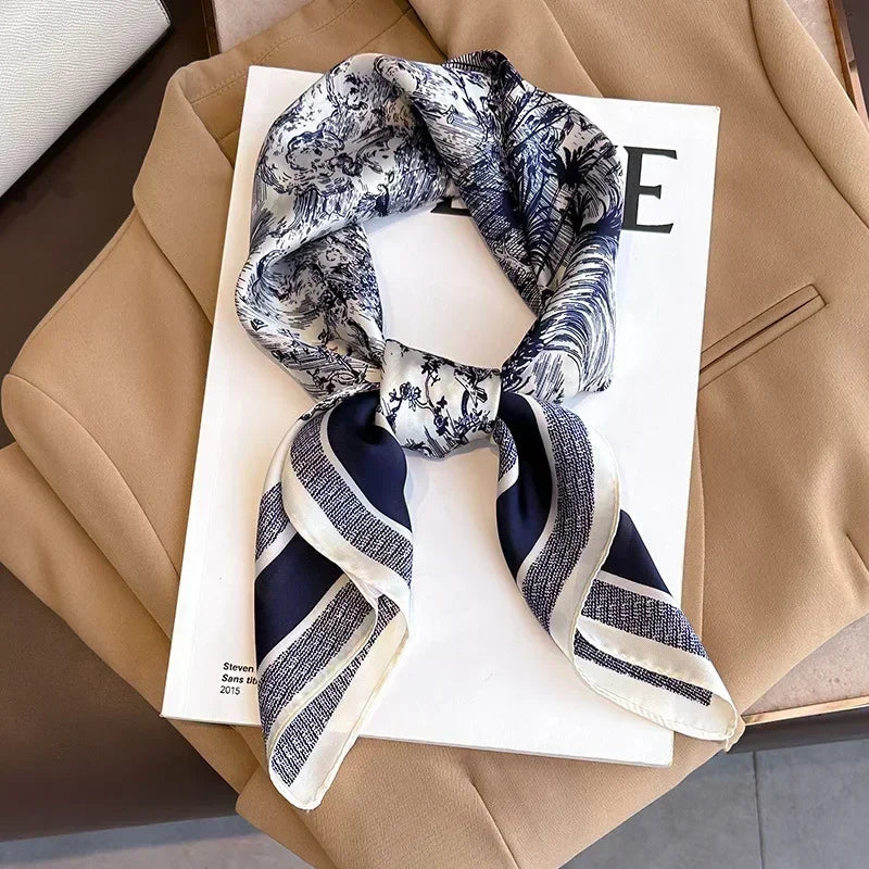Luxury Silk Square Scarf 
Soft Satin Horse Hairband