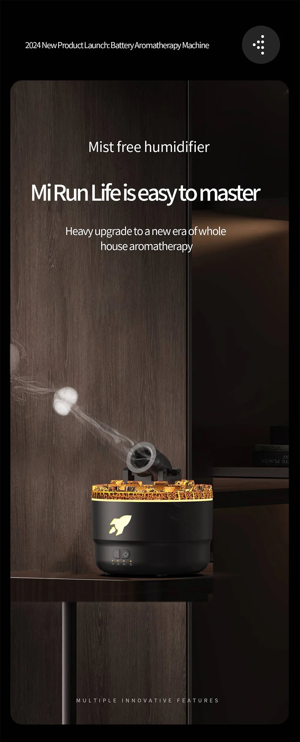 Cannon Aromatherapy Diffuser Jellyfish Spray Air Humidifier