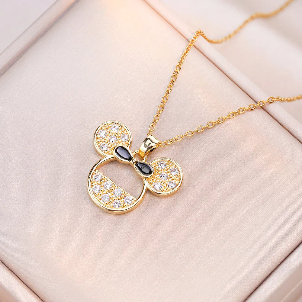 Cartoon Disney with Zircon Necklace