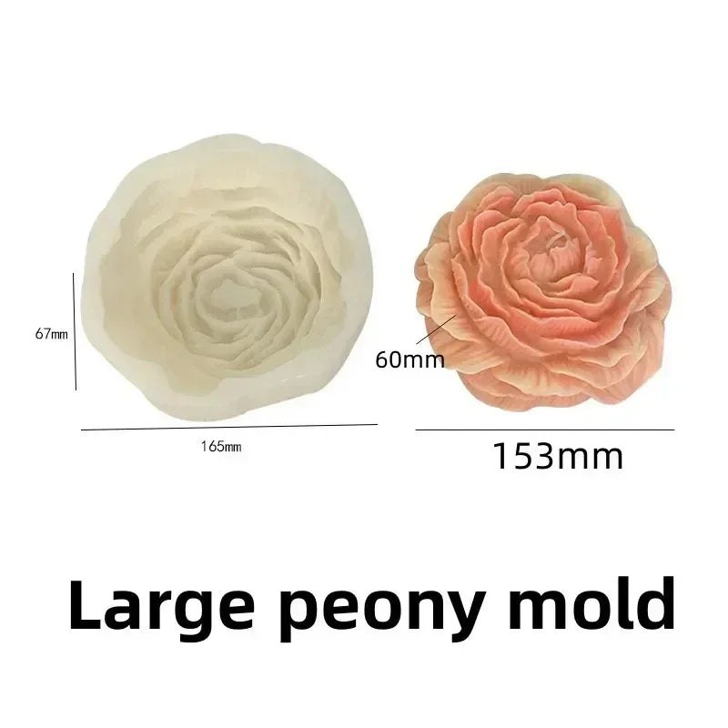 New 3D Rose Bouquet Candle Silicone Mold