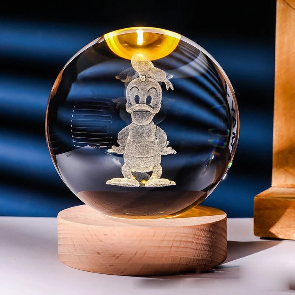 3D Crystal Ball Stitch Pikachu Doraemon